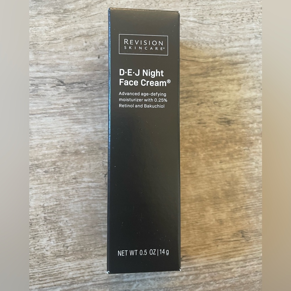 Revision Skincare DEJ night face cream in travel size 0.5oz bottle. New in box